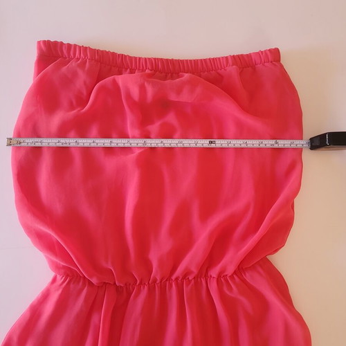 Access Fashion Coral Pink Off Shoulder Chiffon Dress EU 46 like new