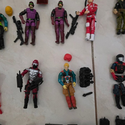 Cobra Rattler with 6 vehicles and 24 Gi Joe figures used