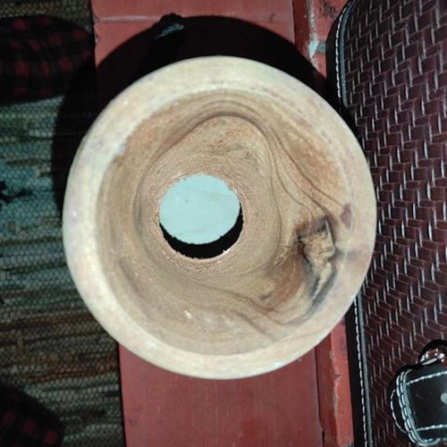 Wooden doumbek from Tunisia like new with leather
