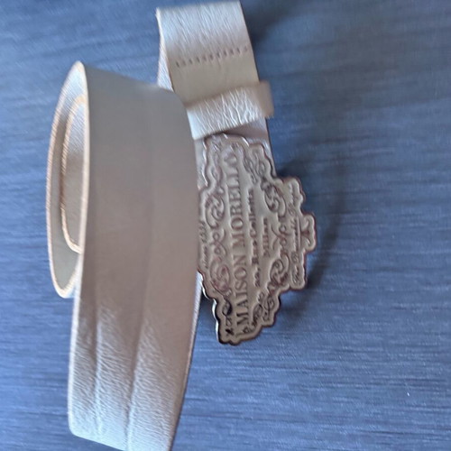 Frankie Morello leather belt like new, beige, size 85