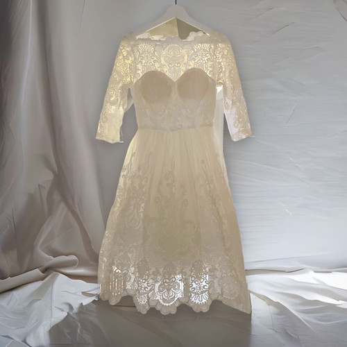 princess polly baby blue dress Short Flowy Wedding Dress Elegant A-Line Fitted Short Wedding Dresses with  Detachable Overskirt Ivory / 22w Short Boho Wedding Dress 2025 A-Line Mini  Gown with Appliques