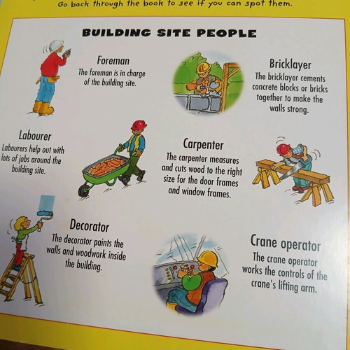Building Site educational interactive book like new, English