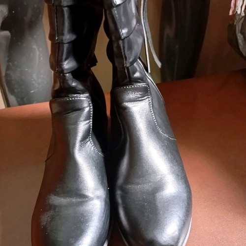 Black platform boots used
