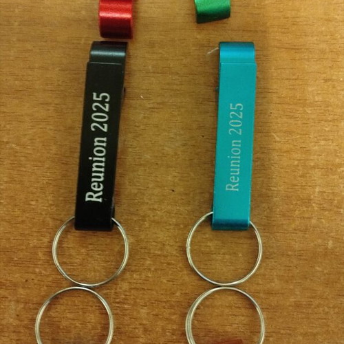Reunion 2025 bottle opener keychains
