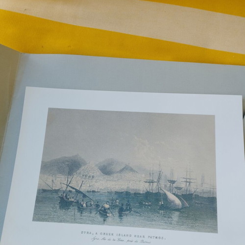 Set of 8 historical engravings and floor plans from Ermoupolis like new