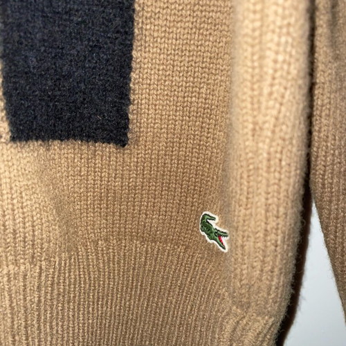 Lacoste sweater new, size Medium, beige and brown