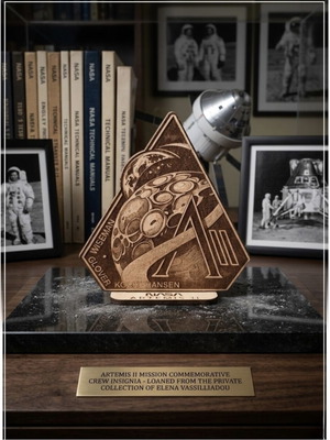 NASA Artemis II ξύλινο διακοσμητικό logo καινούργιο