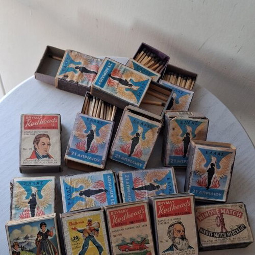 Lot of old matchboxes