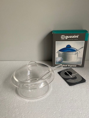 Guzzini Sugar Bowl clear acrylic new old stock design STG Studio Italy