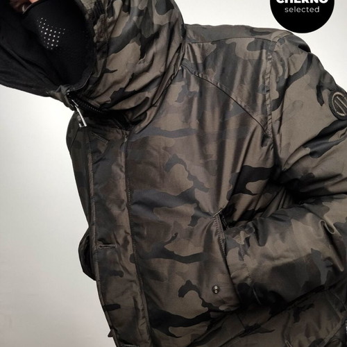 Adhoc 1959 The Bold Parka men's hooded camo down jacket like new, size L•XL