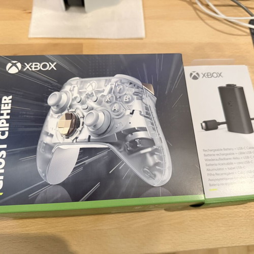 Xbox Controller Ghost Cipher with Battery Pack new