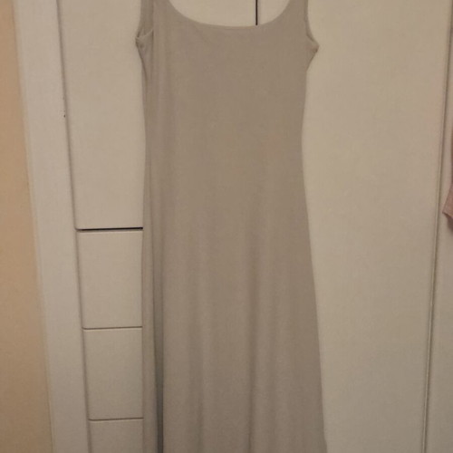 Pink Woman long beige dress like new, size S