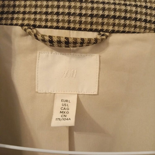 Oversized checked blazer H&M like new, beige and brown, size L