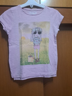 Mothercare pink girls' t-shirt like new, size 116 cm, ages 6-8