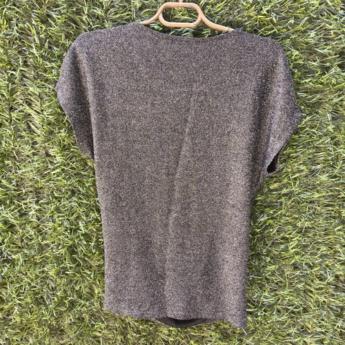 Elegant women's lame top size S like new, black