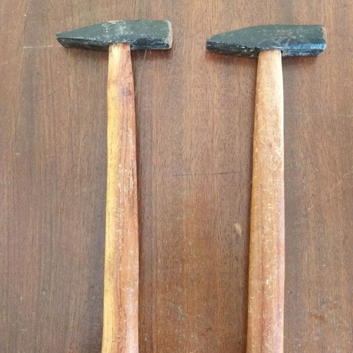 Ambika hammers used, set of 2 with wooden handle