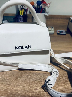 Nolah handbag used, white, with strap