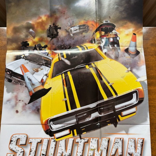 Αφίσα PlayStation 2 Stuntman μεταχειρισμένη, 2001, διπλής όψεως