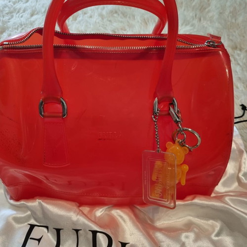 Furla Candy handbag used with keychain