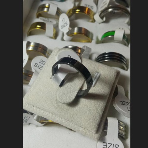 Unisex stainless steel ring size 18 new