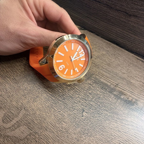 Loisir women's wristwatch like new, orange and gold
