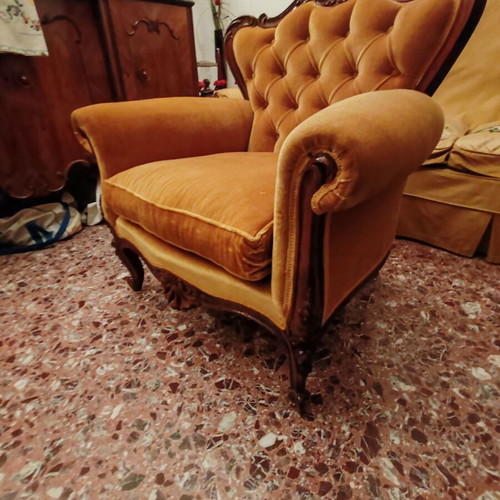 Handmade sofa set 5 pieces like new, classic 1970
