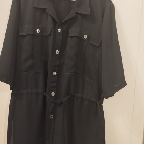 Maristel blue black shirt jacket like new, size 5XL