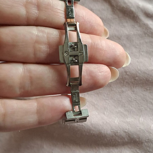 Alfex 5452 women's watch like new, silver stainless steel, Swiss made