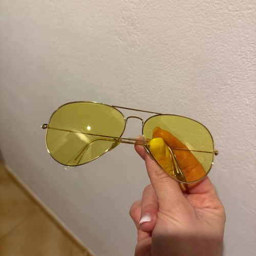 Rayban Aviator 3025 55size with yellow lenses like new