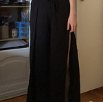 Pull & Bear Boho high waisted flowy pants with side slit