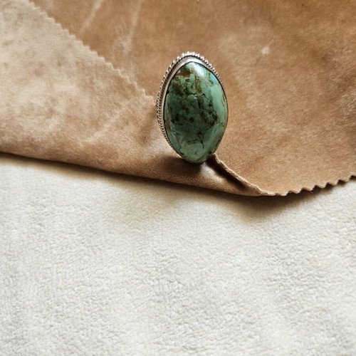 925 solid statement ring with turquoise stone