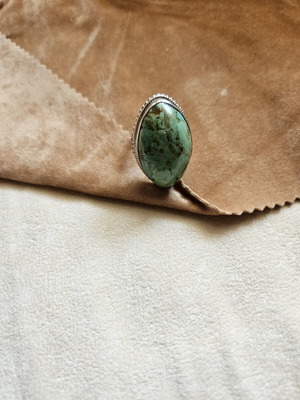 925 solid statement ring with turquoise stone