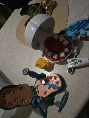 Dog and Crocodile Dentist Set used