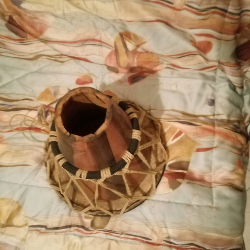 Handmade doumbek used, height 31cm, diameter 30cm