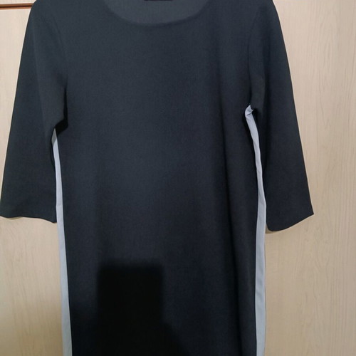 Pink Woman One Size Dress Black with White Stripes Like New