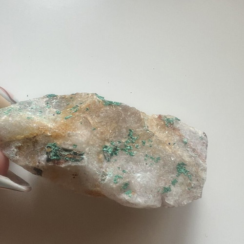 Malachite natural raw specimen on matrix 61g