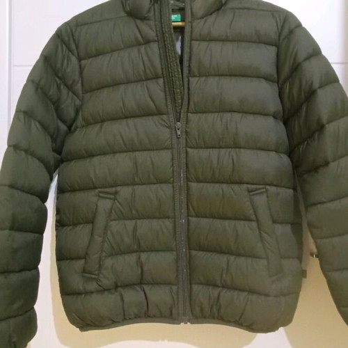 Benetton puffer jacket used, khaki, size 2XL for boys