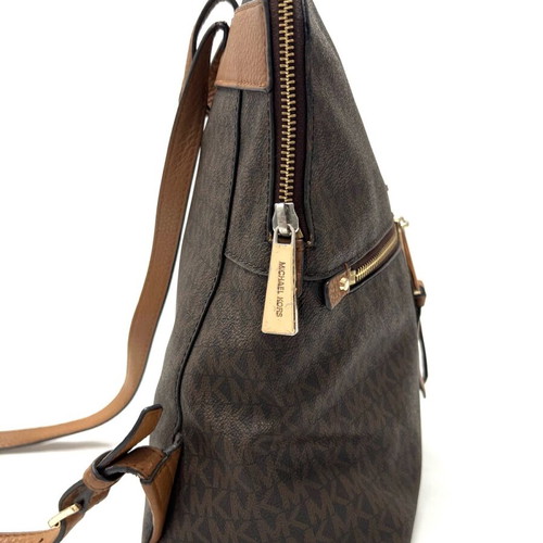 Michael Kors Rhea кафява платнена раница употребявана