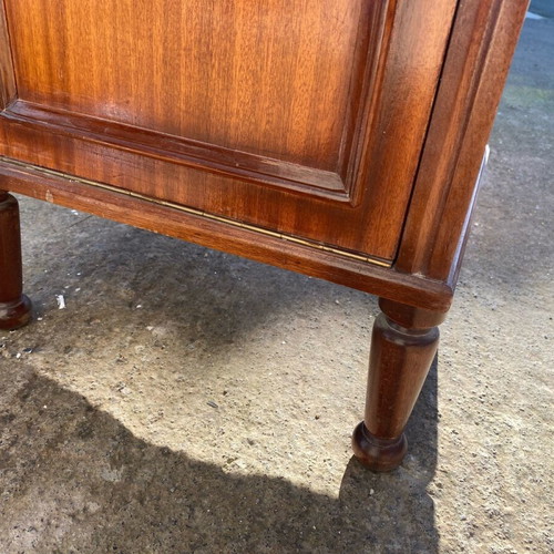 Wooden bedside cabinet used with drawer and cupboard