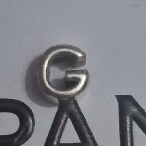 Pandora charm letter G silver, like new