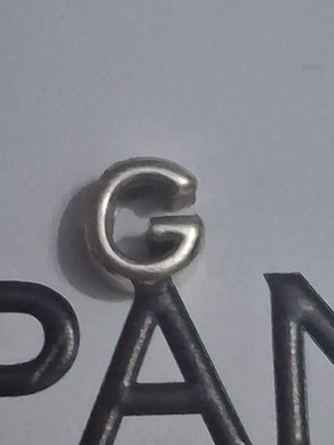 Pandora charm letter G silver, like new
