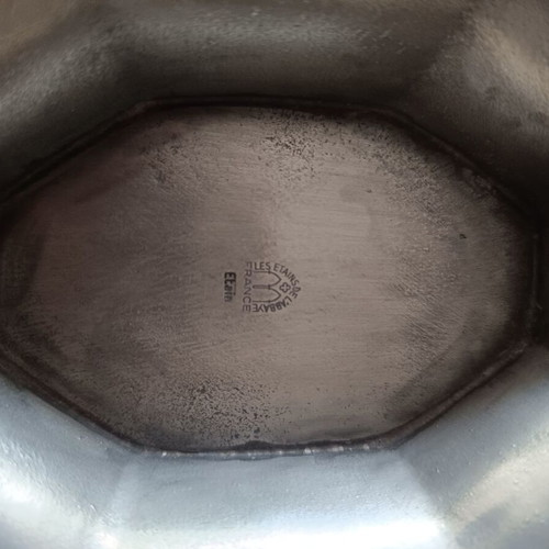 Vintage pewter soup tureen and tray from France like new