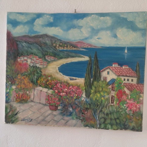 Signed acrylic painting 55x45 cm like new