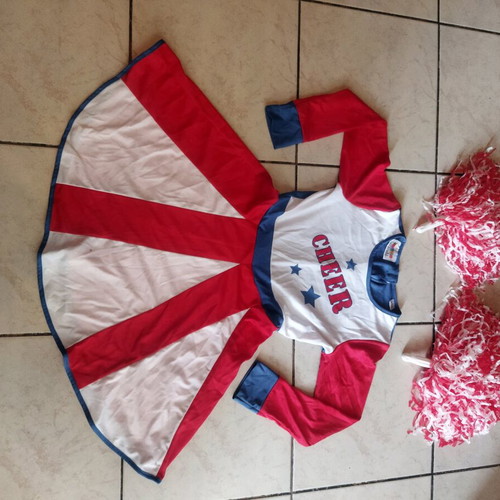 Children's carnival cheerleader costume Carnival like new with pom poms