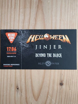 Helloween Jinjer Beyond the Black Concert Ticket like new 17-6-2023