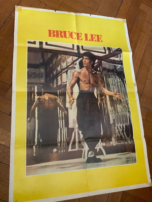 Αφίσα Bruce Lee αυθεντική διπλής όψεως, 86x58 εκ., ελληνική έκδοση 80s