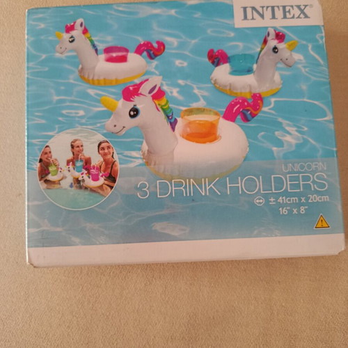 Unicorn inflatable drink holders set of 3 new
