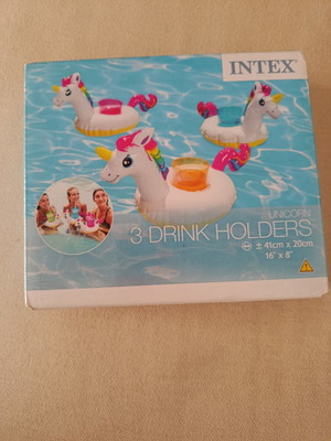 Unicorn inflatable drink holders set of 3 new