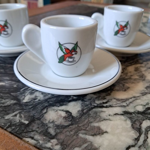 Loumidis Collectible Coffee Cups Set of 3 Like New, Thick Porcelain