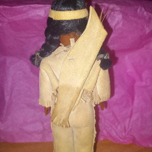 Indian doll used with traditional costume vintage retro
